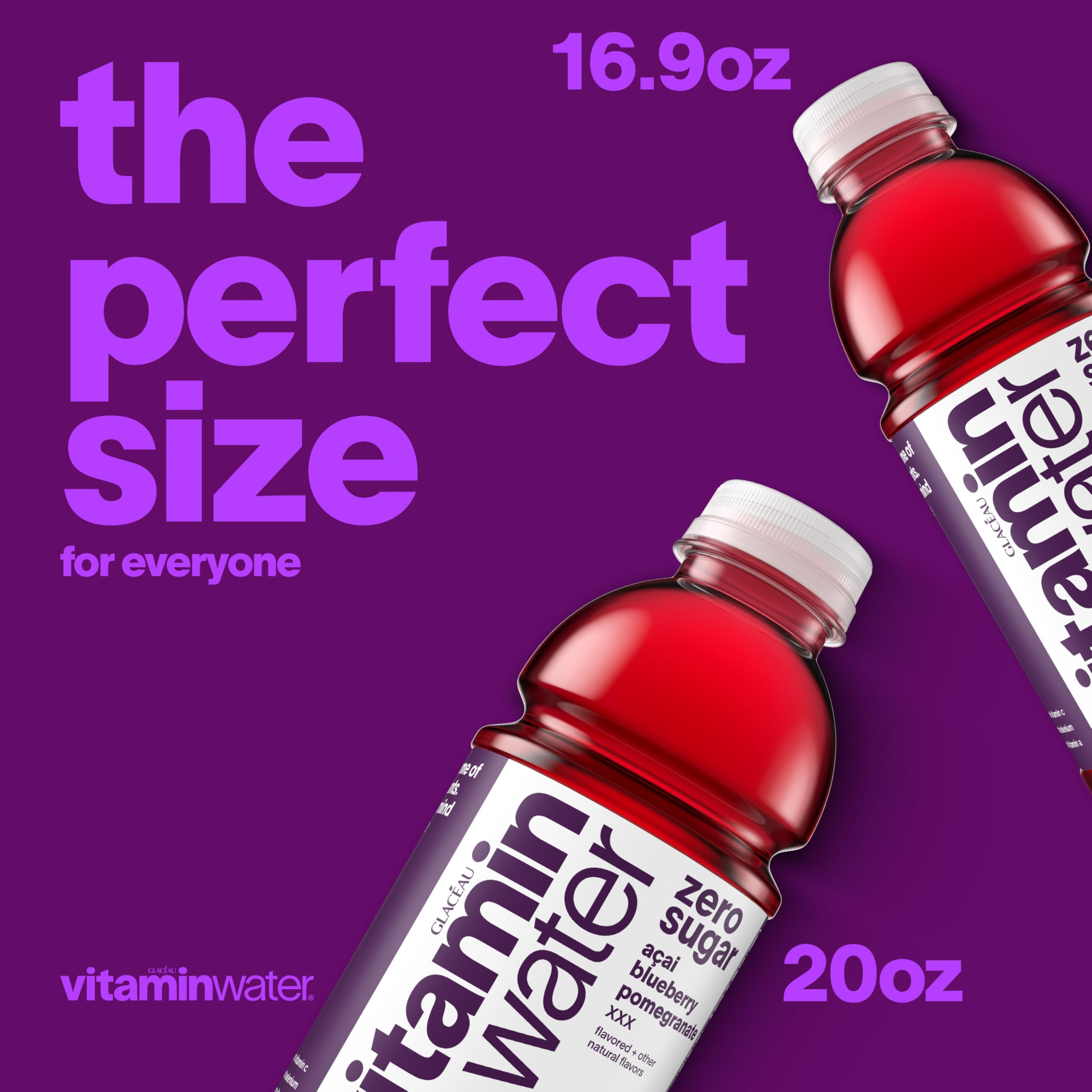 vitaminwater tapón resellable demostrando conveniencia para llevar