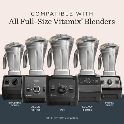 Vitamix contenedor en cocina compacta debajo de muebles, ahorro de espacio