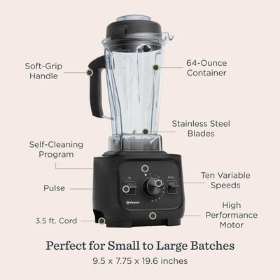 Vitamix VX1 laser-cut stainless-steel blades close-up showing durable cutting performance