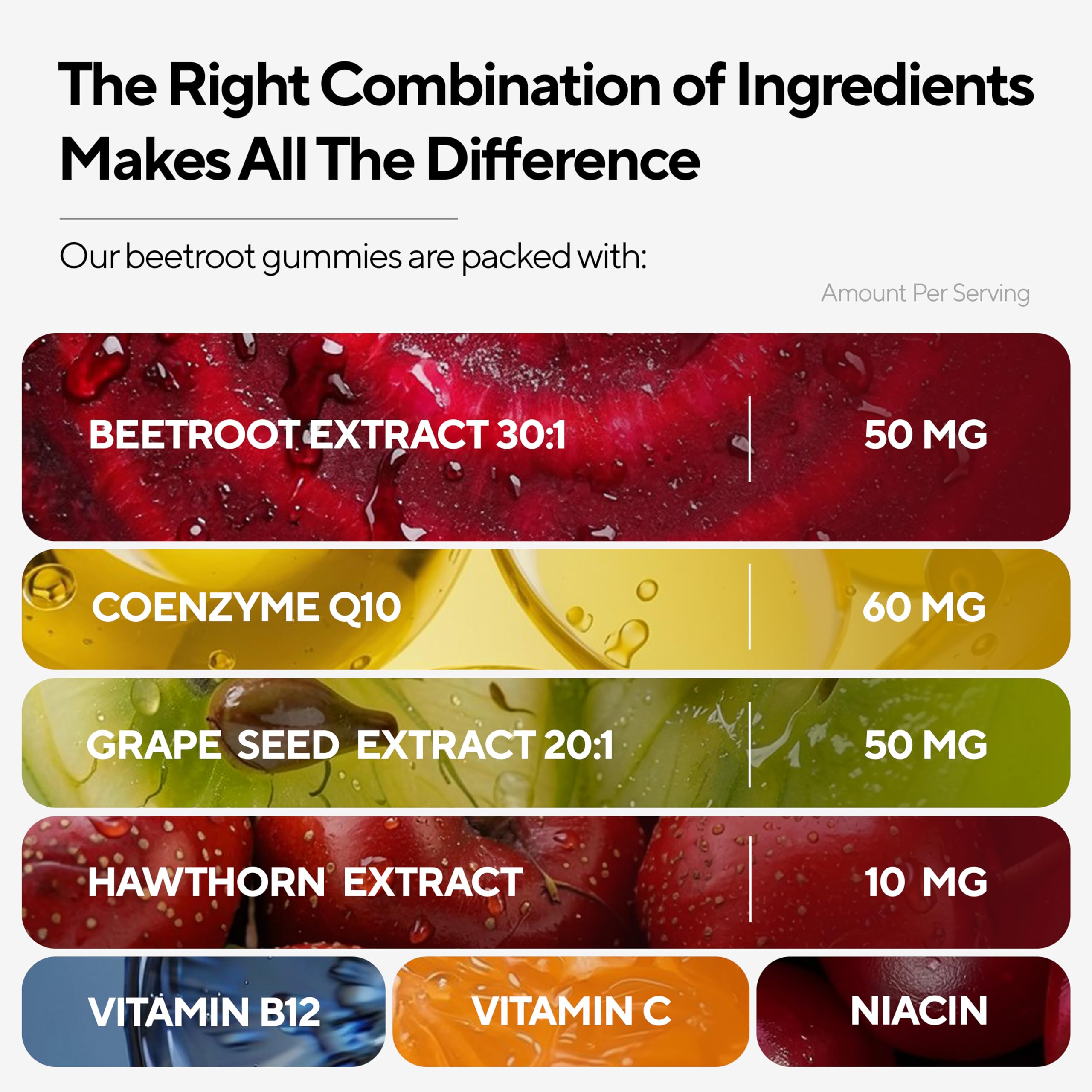 VitaUp etiqueta nutricional enfocada que comunica vitaminas y CoQ10