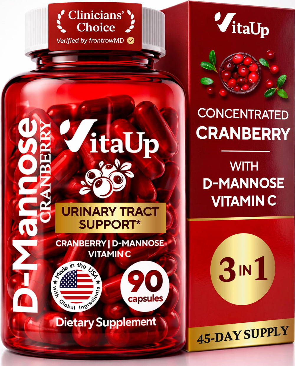 VitaUp frente del envase mostrando cápsulas y beneficios