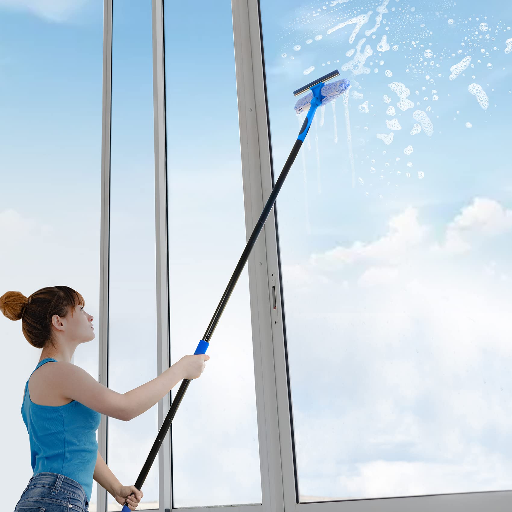 VITEVER poste extensible desplegado hasta 69 pulgadas para alcanzar altura