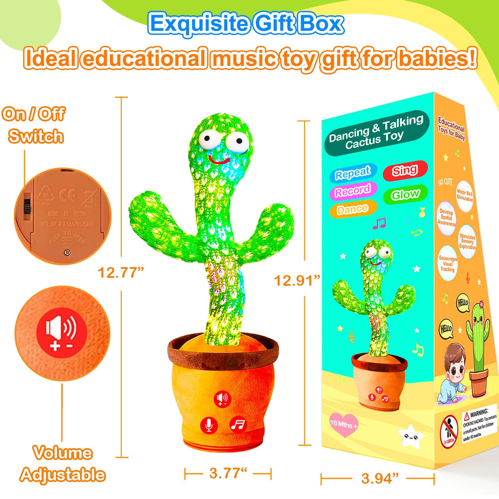 Vitosup luces de colores en el cactus sincronizadas con la música para entretener