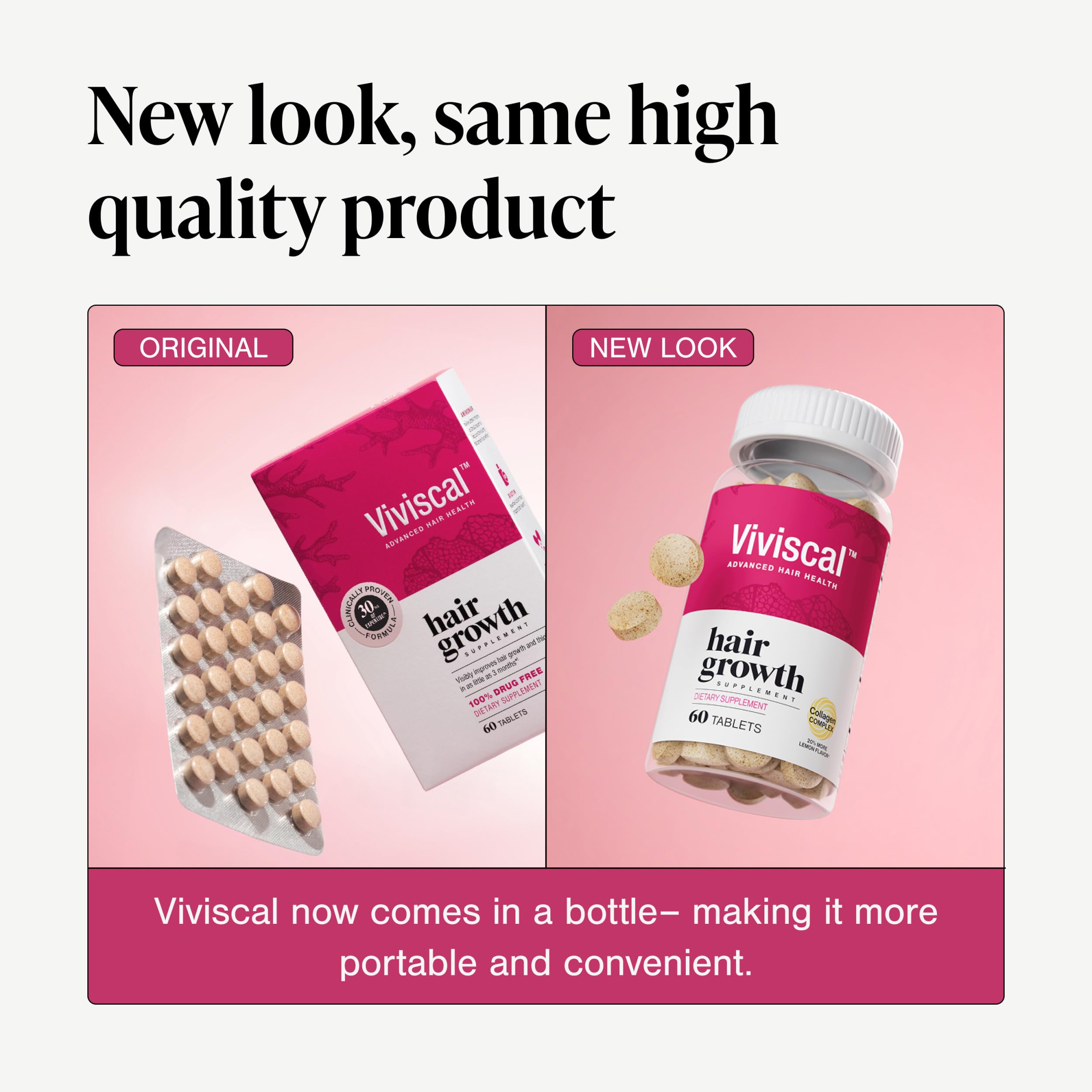 Viviscal primer plano de tabletas destacando textura y apoyo nutricional