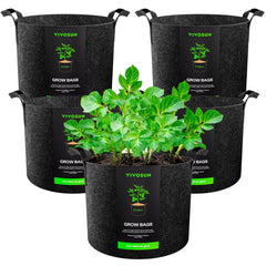 VIVOSUN pack frontal de 5 bolsas de cultivo robustas y prácticas
