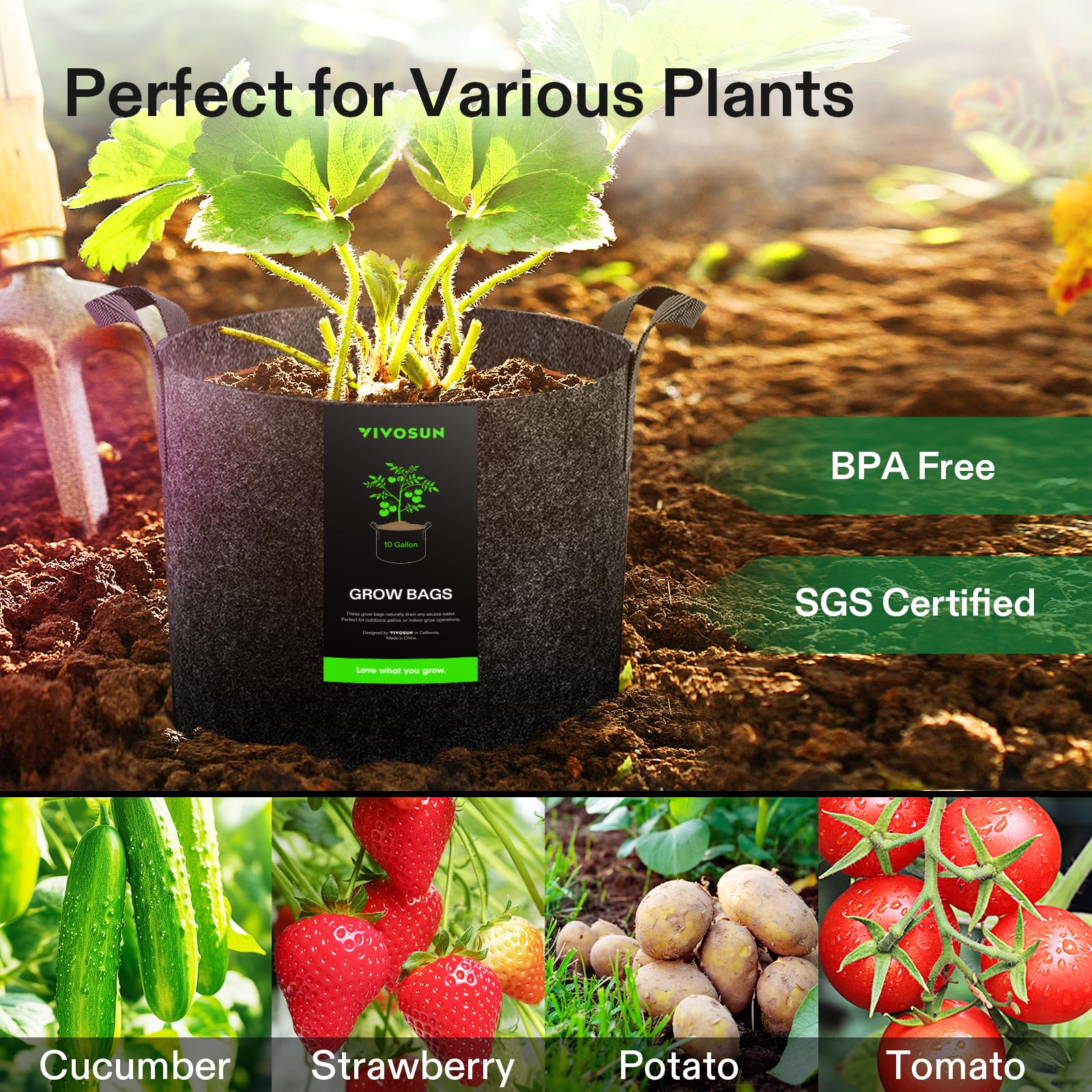VIVOSUN bolsa de cultivo en terraza optimizando espacio urbano