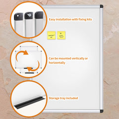 VIZ-PRO detachable marker tray holding markers and eraser for organized storage