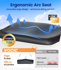 VOCIC primer plano del asiento acolchado 1.6" para mayor confort al sentarse