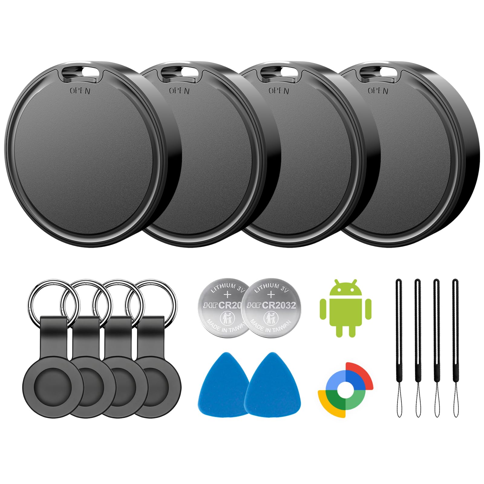 Vodyfu vista frontal del pack con 4 tags, ideal para controlar objetos