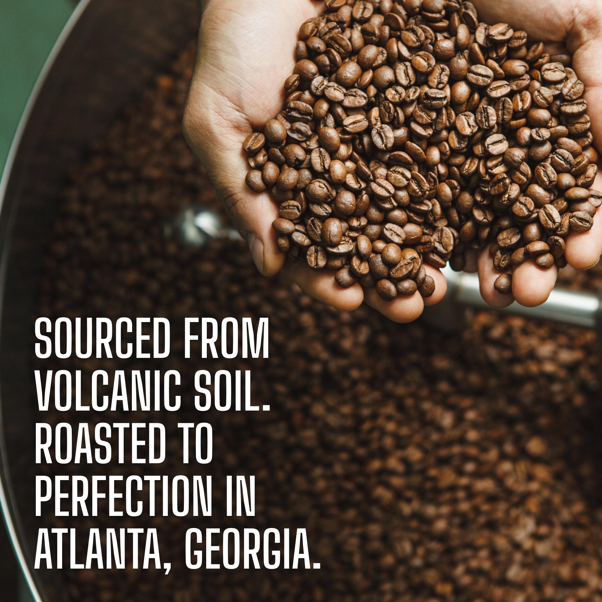 Volcanica Coffee beside ruler for 16oz size comparison, useful for portioning