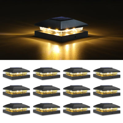 VOLISUN front view post cap light showing sleek black finish and enhanced aesthetics