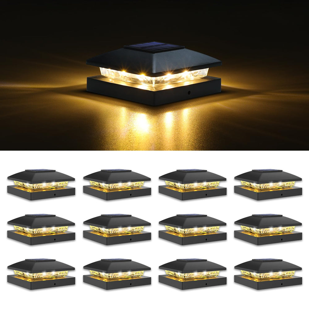 VOLISUN front view post cap light showing sleek black finish and enhanced aesthetics