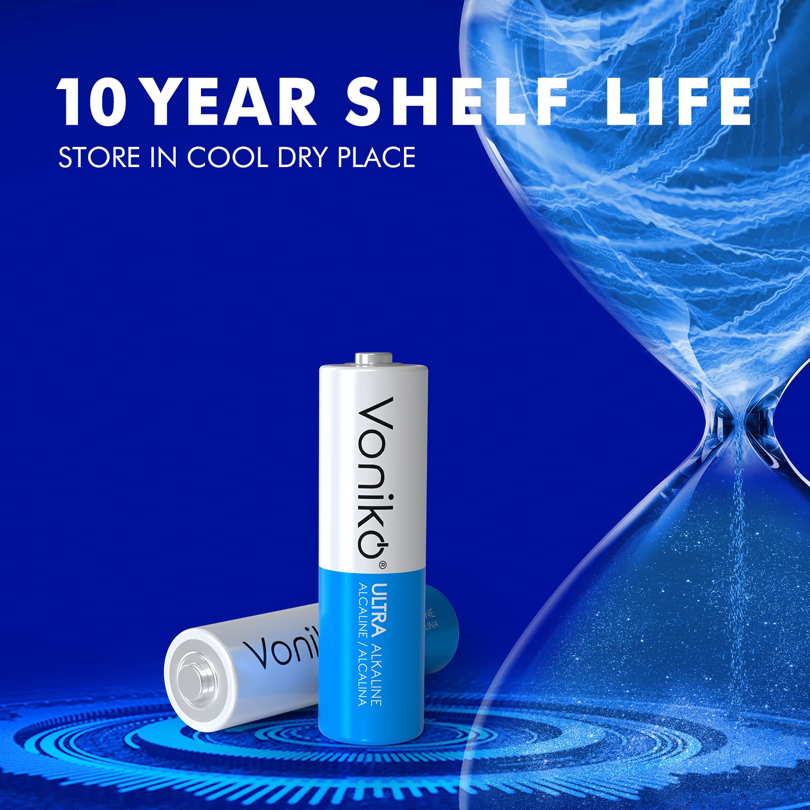 Voniko AA pack opened showing multiple cells for long-term supply benefit