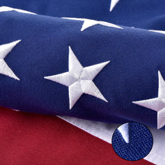 VORENUS front view of 3x5 ft American flag showing vibrant colors and crisp stars for durable display