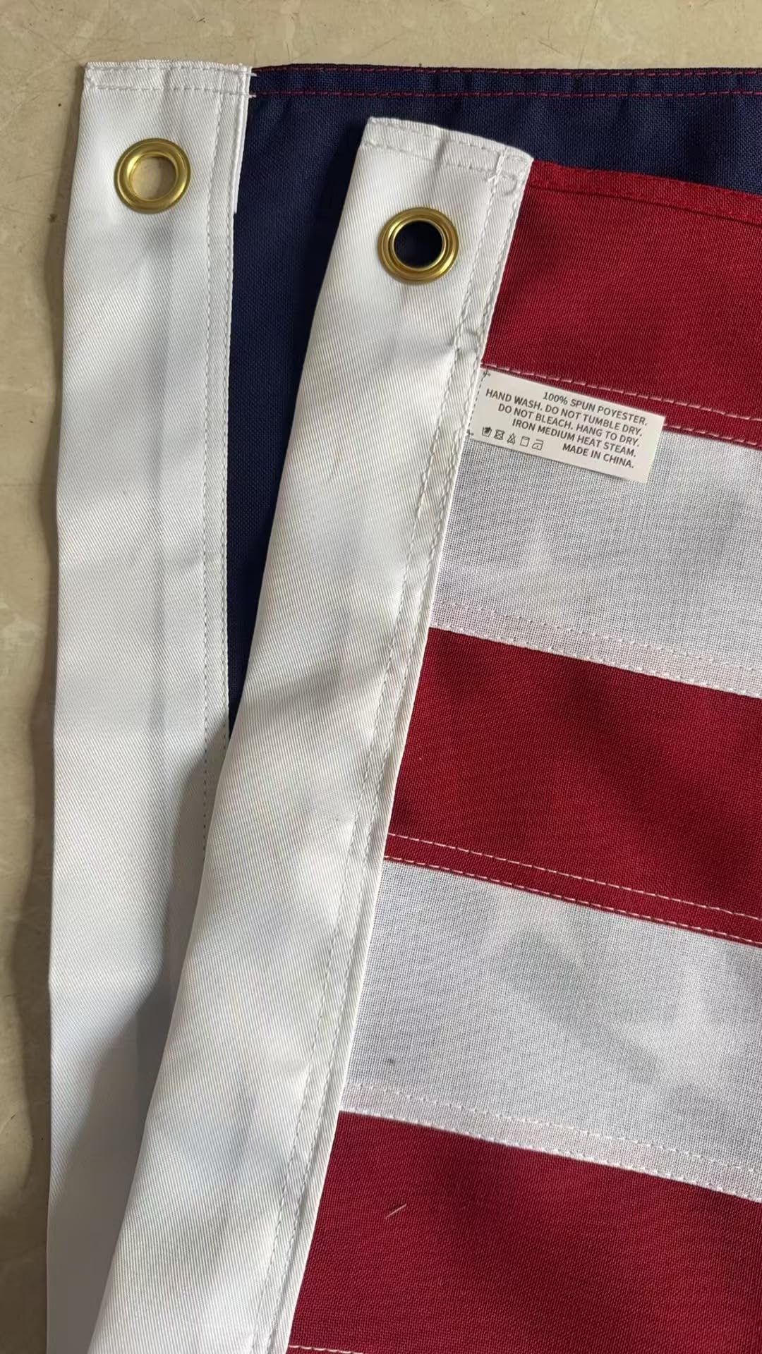 VORENUS lifestyle scene of the flag in a yard providing patriotic curb appeal and outdoor resilience