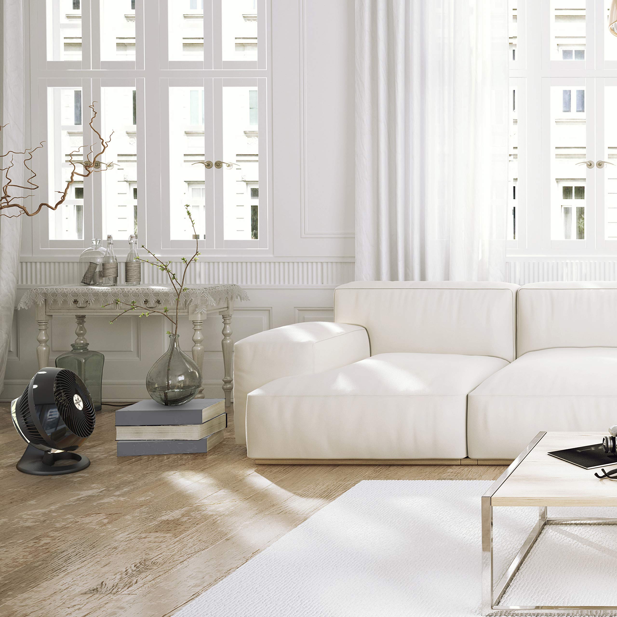 Vornado 660 vista lateral con inclinación ajustable para direccionar aire