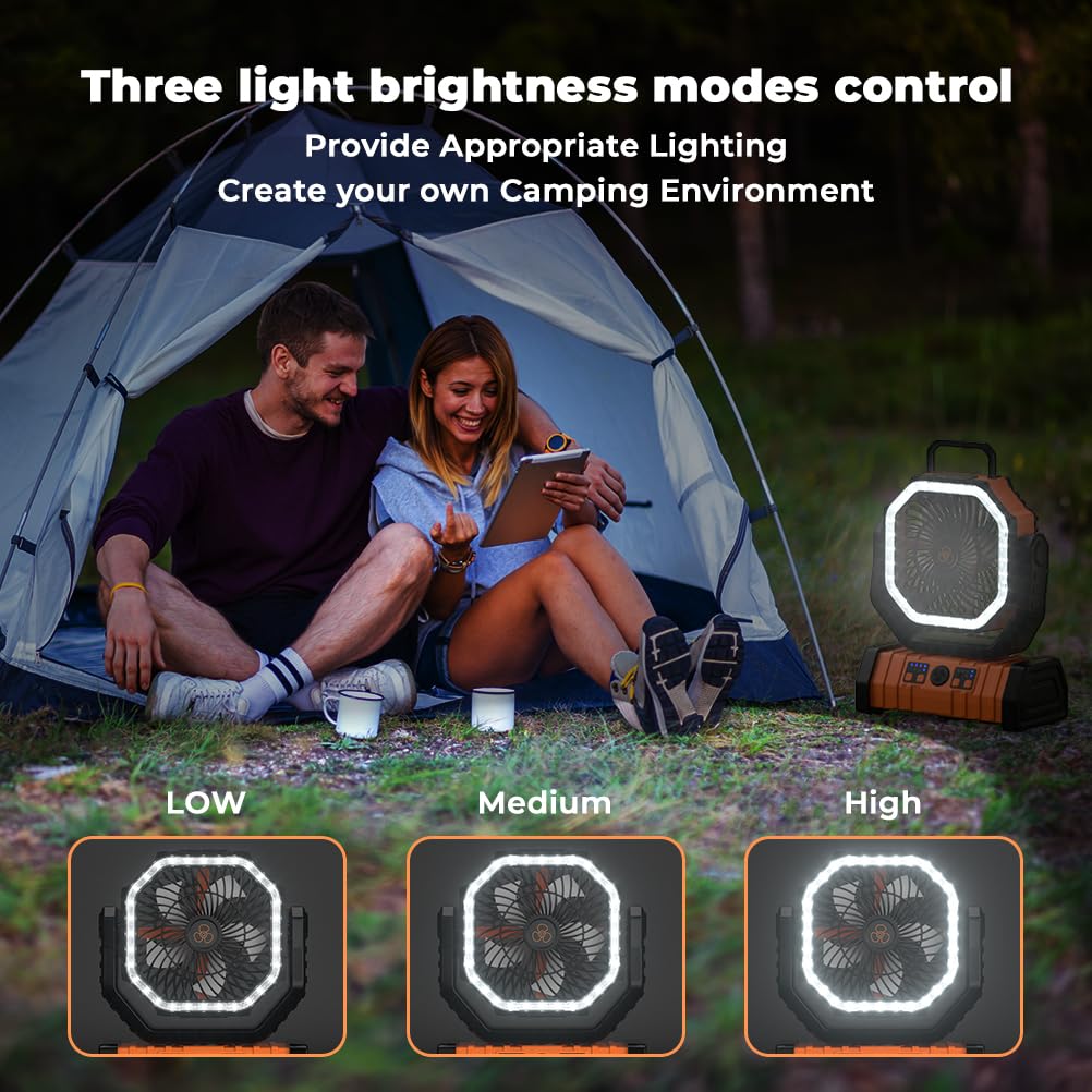 VOSFEEL linterna LED encendida en tres niveles, ilumina el campamento eficientemente