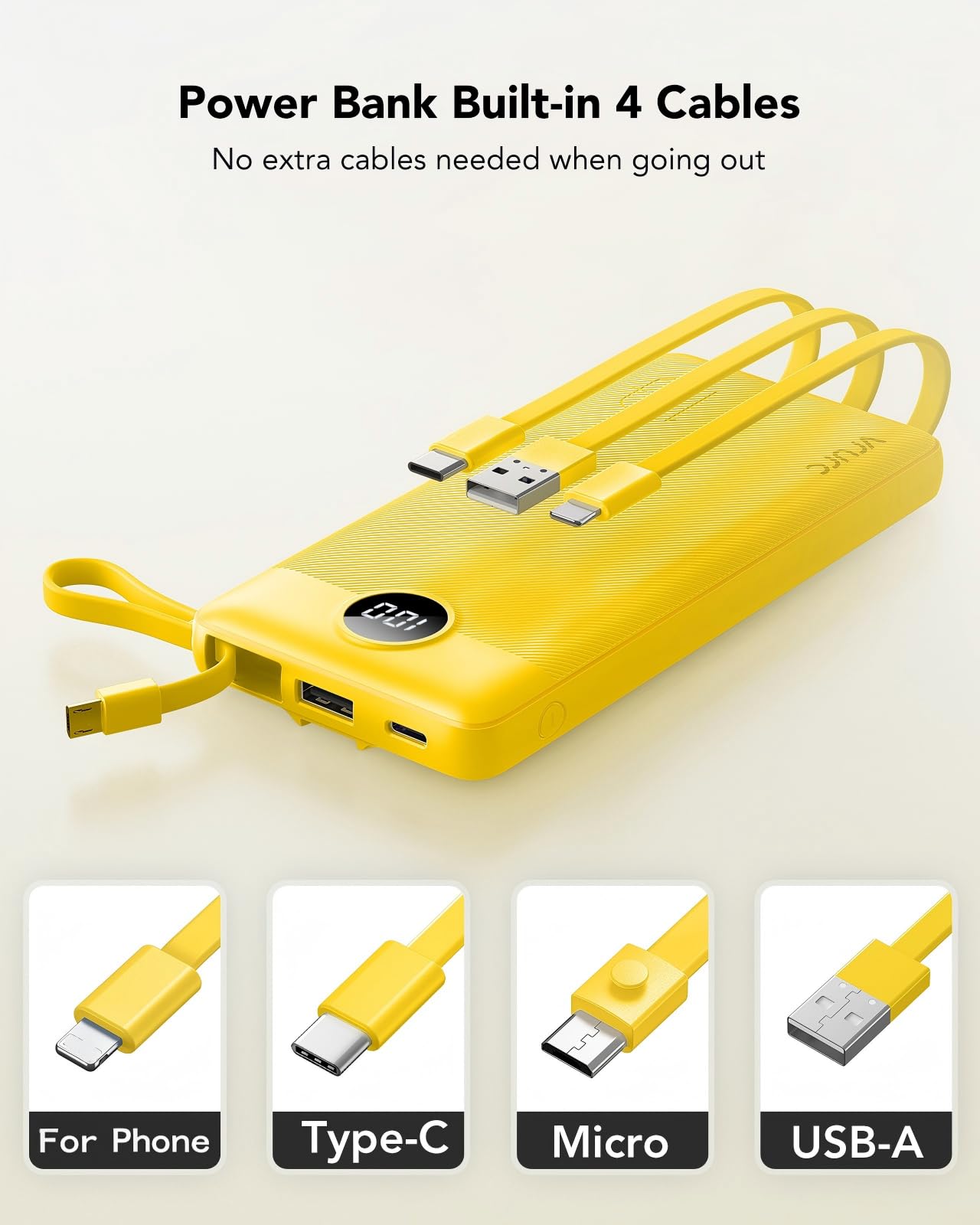 VRURC detalle de los cuatro cables integrados que evitan llevar cables extra