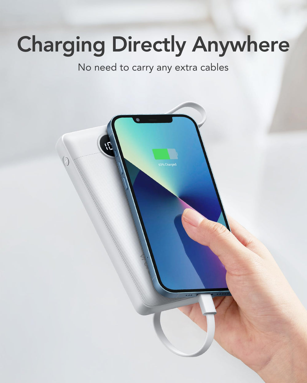 VRURC puertos USB-C y USB-A con conectores visibles para recarga rápida