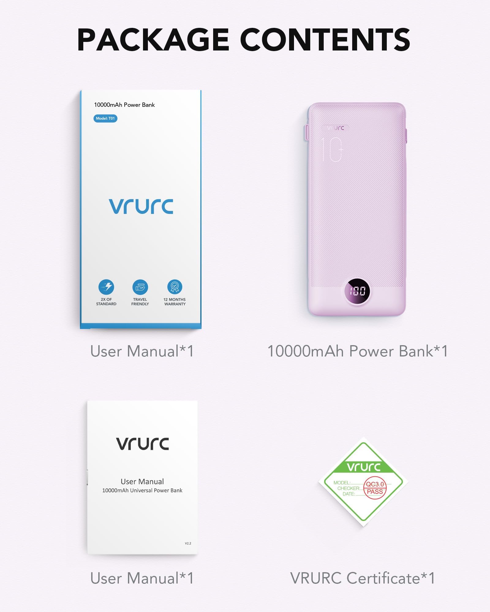 VRURC puertos USB-C y USB-A visibles para múltiples conexiones simultáneas