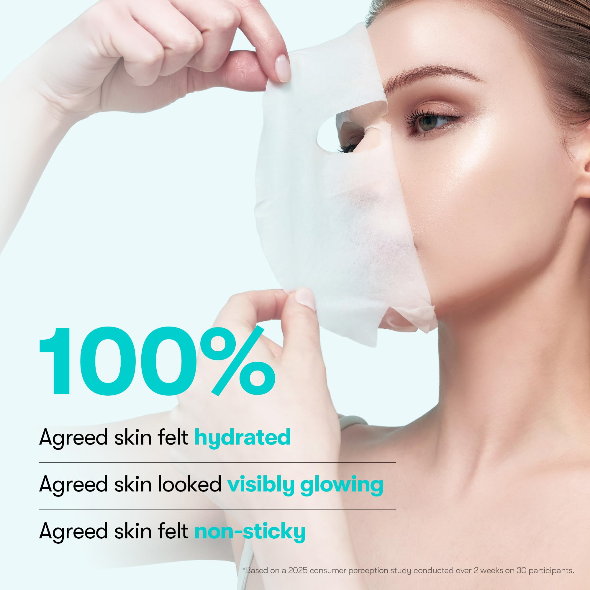 VT COSMETICS mascarilla aplicada en rostro realzando luminosidad inmediata