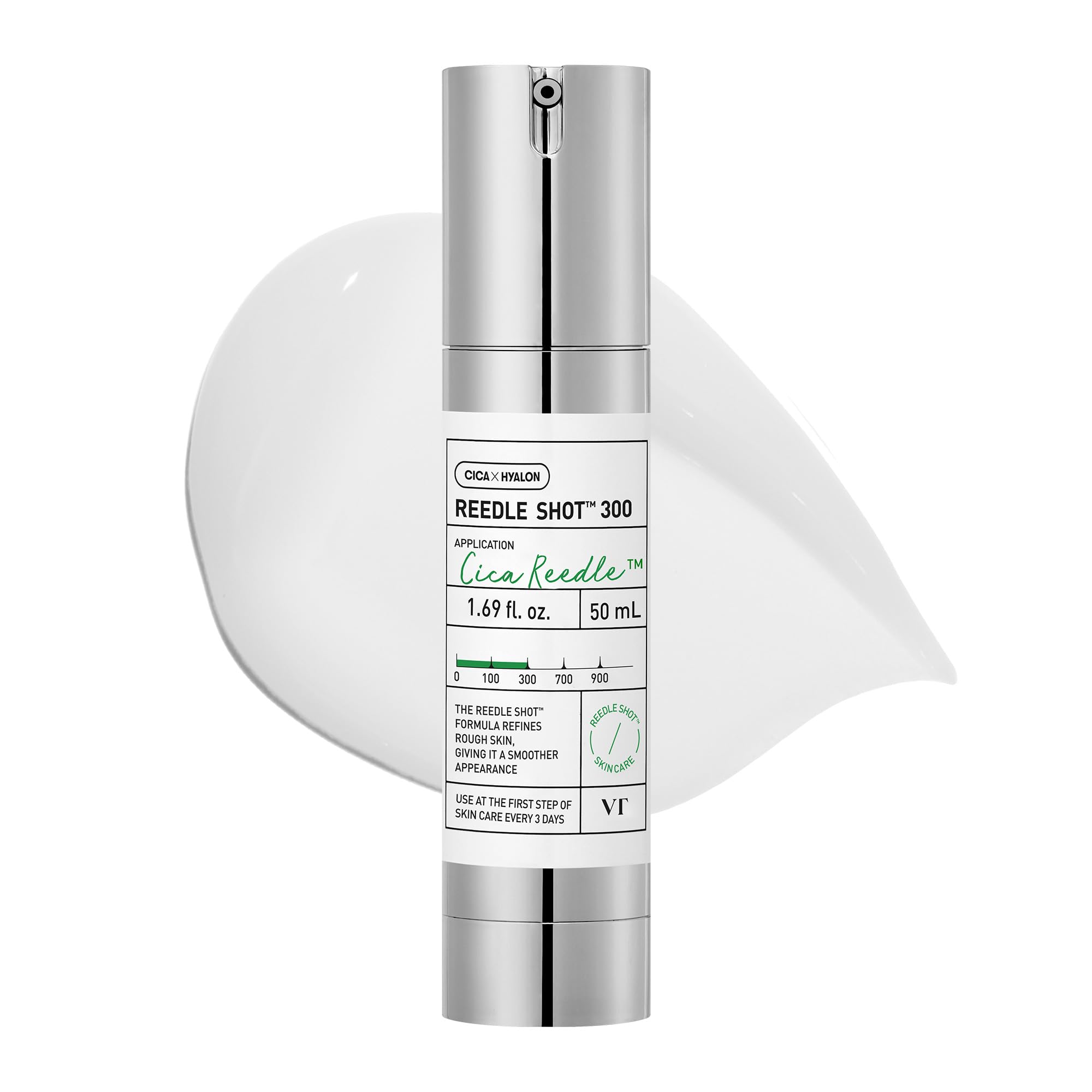 VT COSMETICS frontal del envase Reedle Shot 300 mostrando diseño y volumen