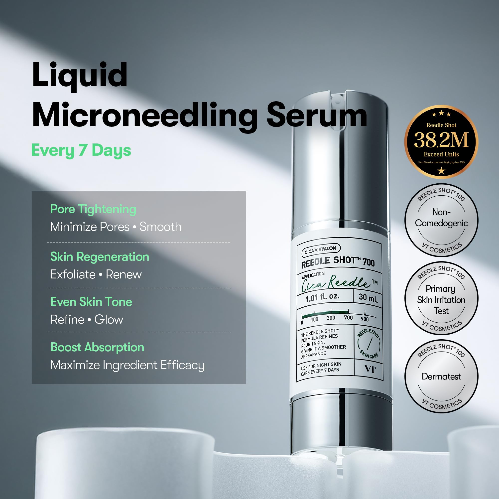 VT COSMETICS textura del suero con spículas para mejor absorción
