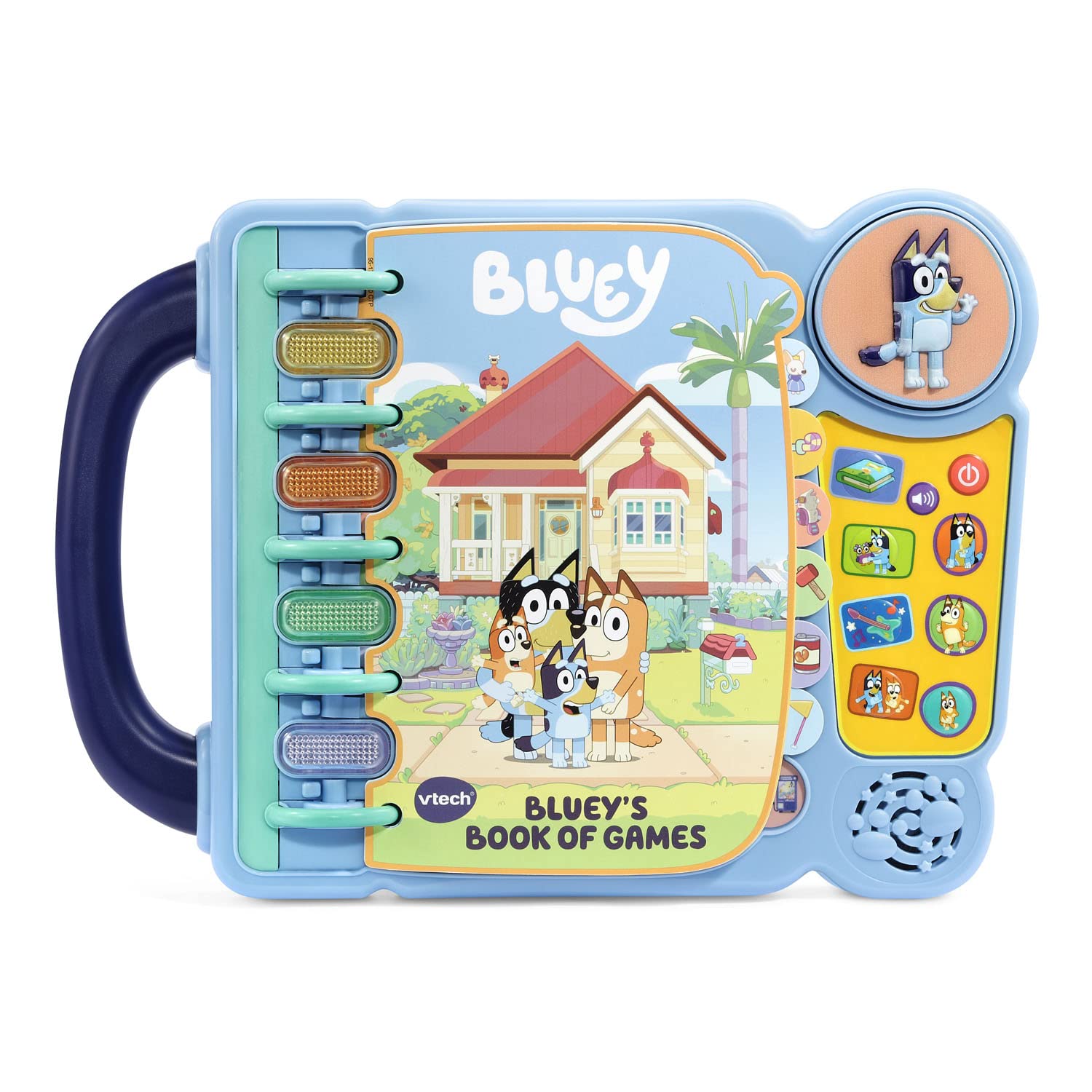 VTech Bluey asa robusta para llevar el libro y facilitar el juego portátil