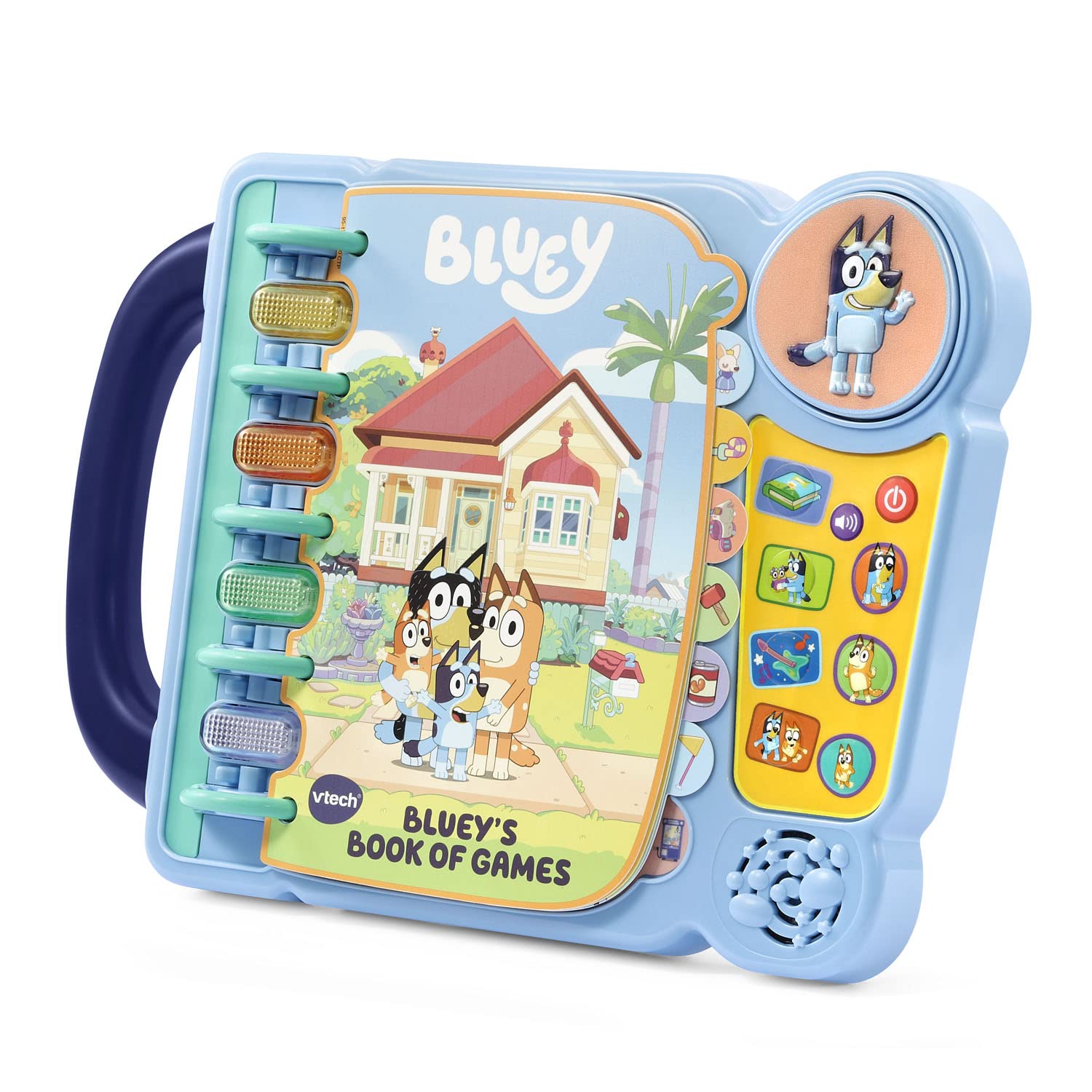 VTech Bluey botones luminosos que añaden melodías y efectos para aprendizaje sensorial