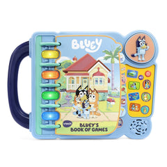 VTech Bluey portada del libro mostrando 14 páginas y personajes para juego imaginativo