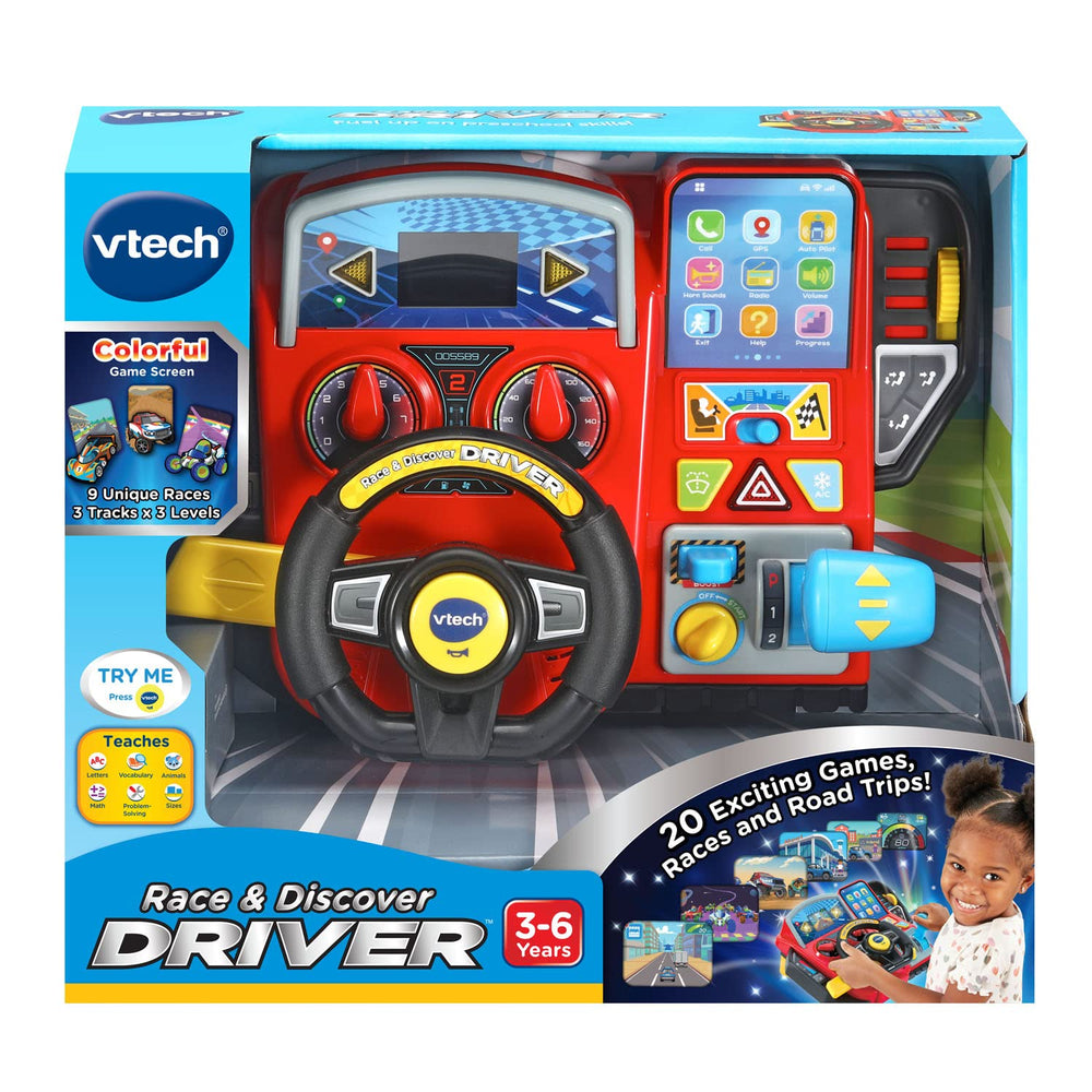 VTech escena en la gasolinera y mercado del juguete, enseña conteo y reconocimiento de colores