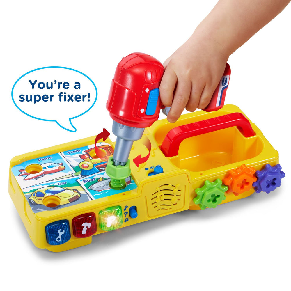 VTech escala y tamaño comparativo para ver ajuste en manos pequeñas