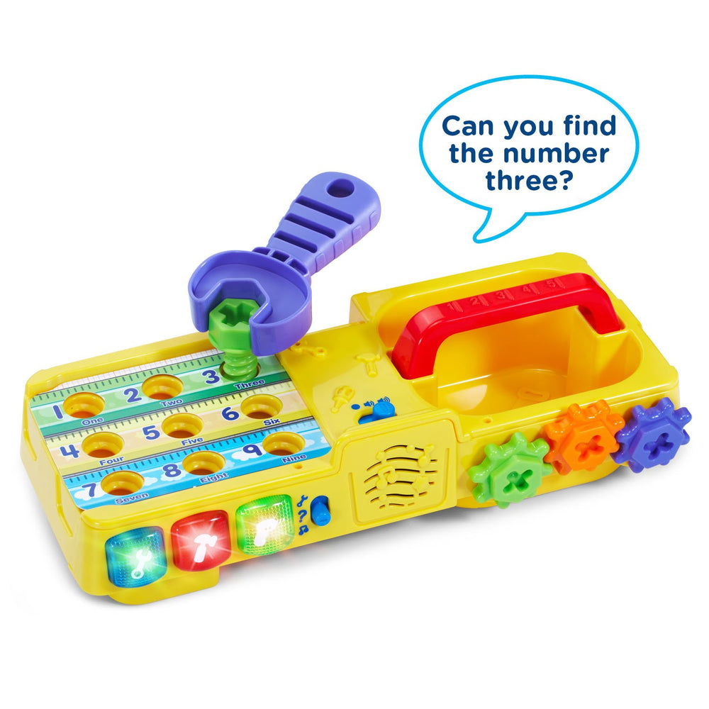 VTech martillo y llave juntos mostrando juego seguro y aprendizaje práctico