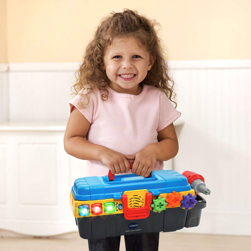 VTech piezas guardadas dentro de la caja para fácil orden y transporte