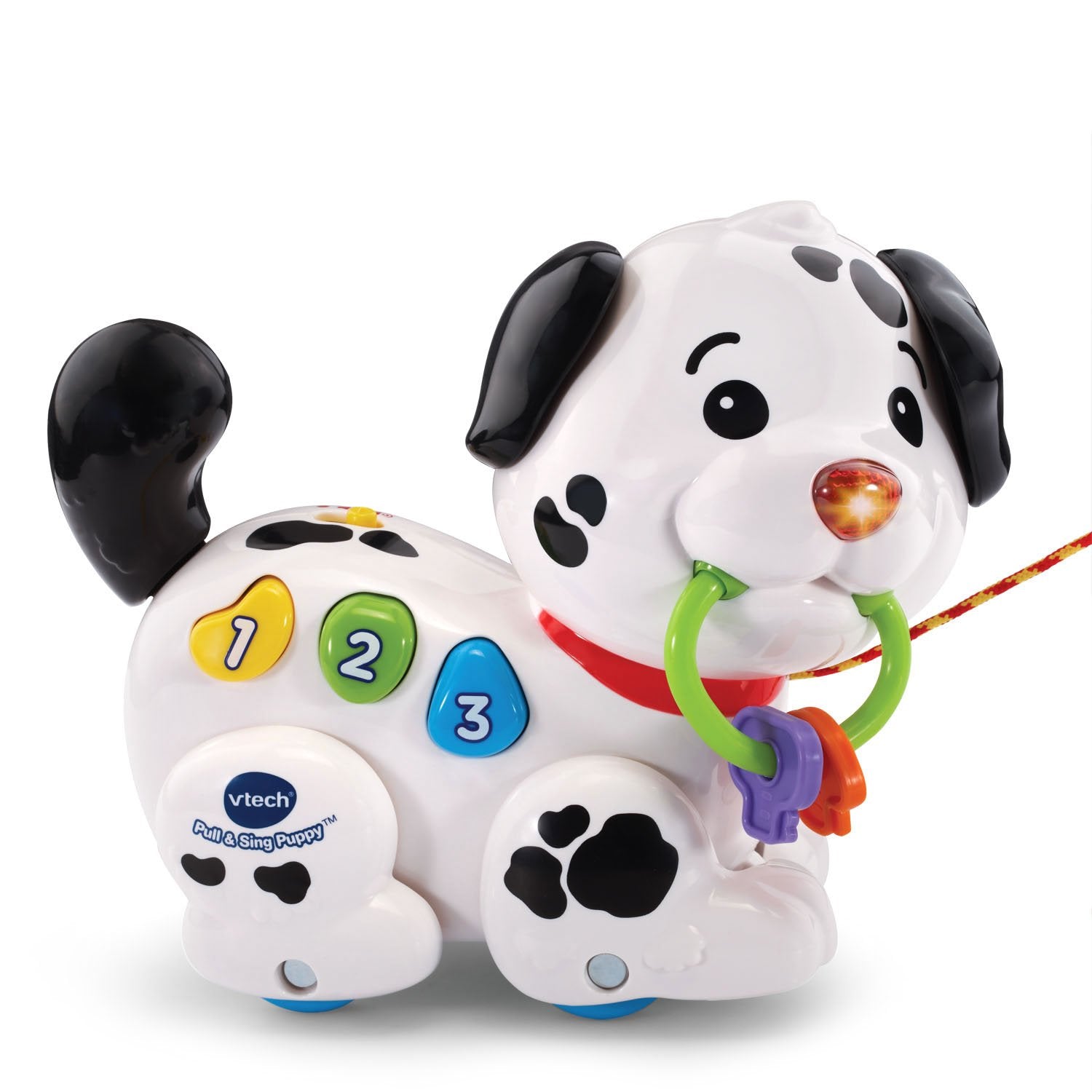VTech niño jugando con perrito, fomenta juego activo supervisado