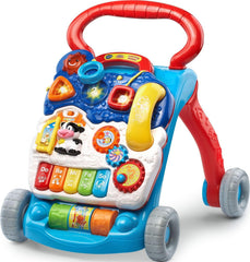 VTech front view of walker showing activity panel and sturdy frame for developmental play