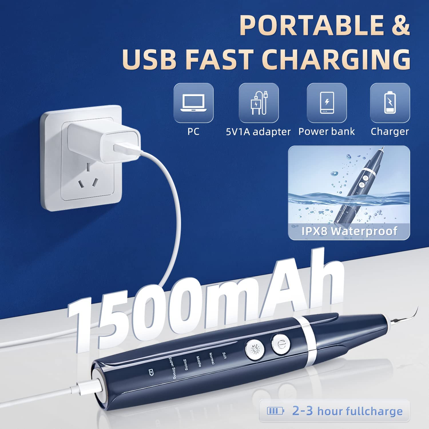 Vtiisamao kit con 3 cabezales y cable USB tipo C, incluye accesorios completos
