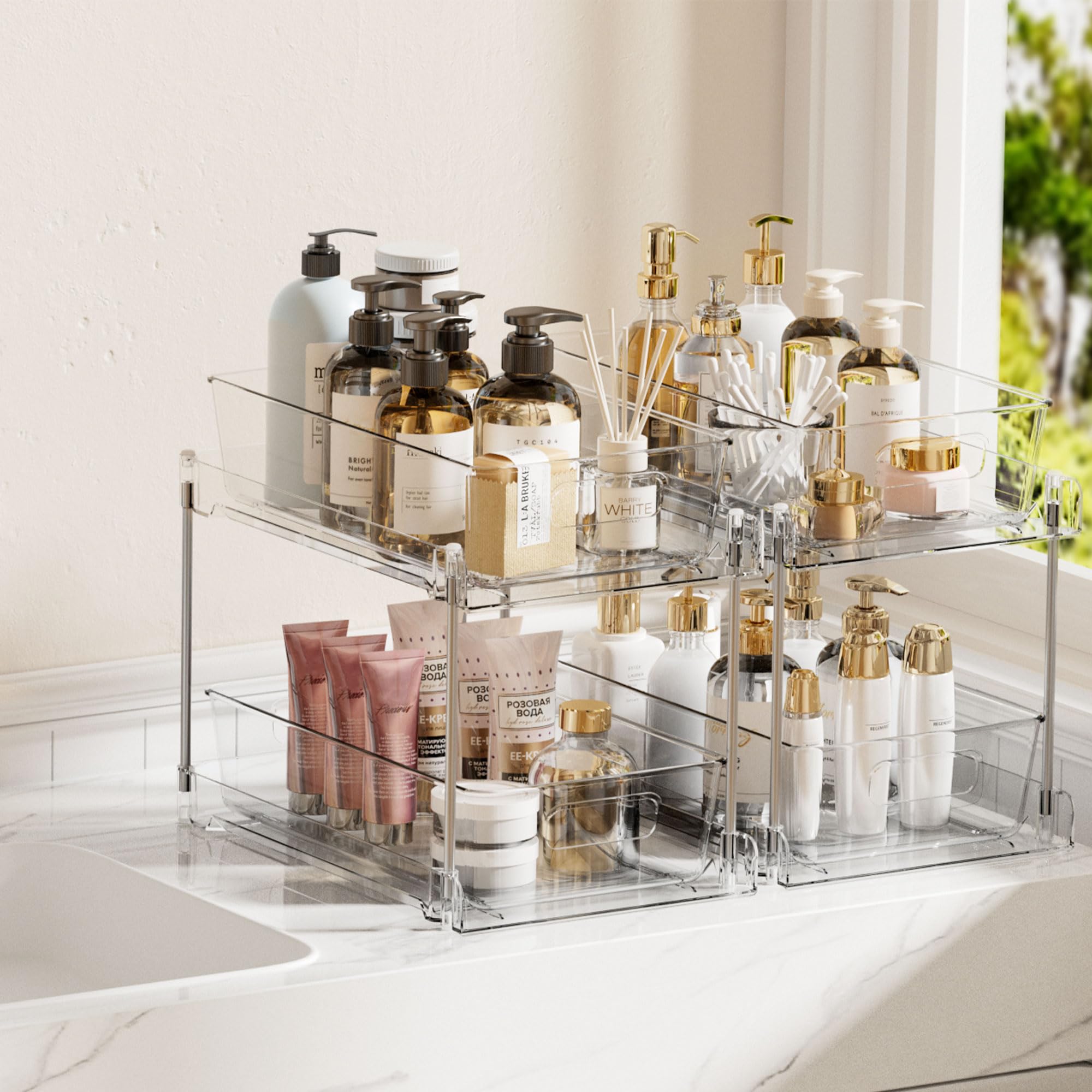 Vtopmart organizador en baño ofreciendo orden y visibilidad