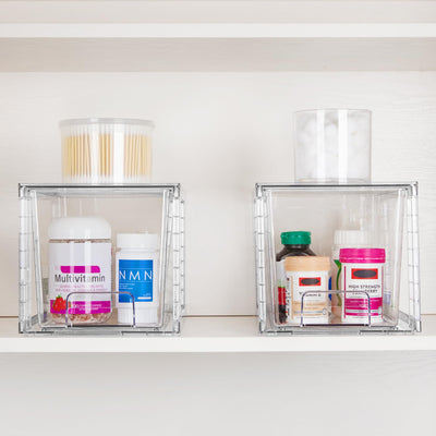 Vtopmart on bathroom counter showing cosmetics organized and clutter reduced benefit