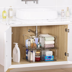 Vtopmart drawer handle close-up showing built-in grip for easy pull-out benefit