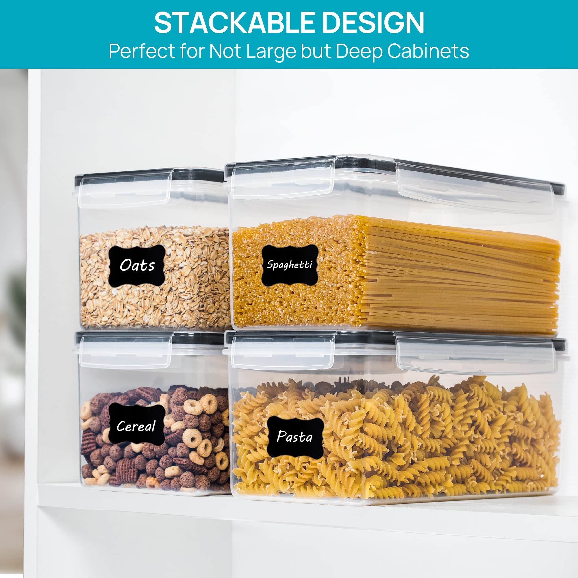Vtopmart etiquetas reutilizables y tazas que facilitan organización