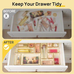 Vtopmart detalle del plástico transparente muestra durabilidad y visibilidad