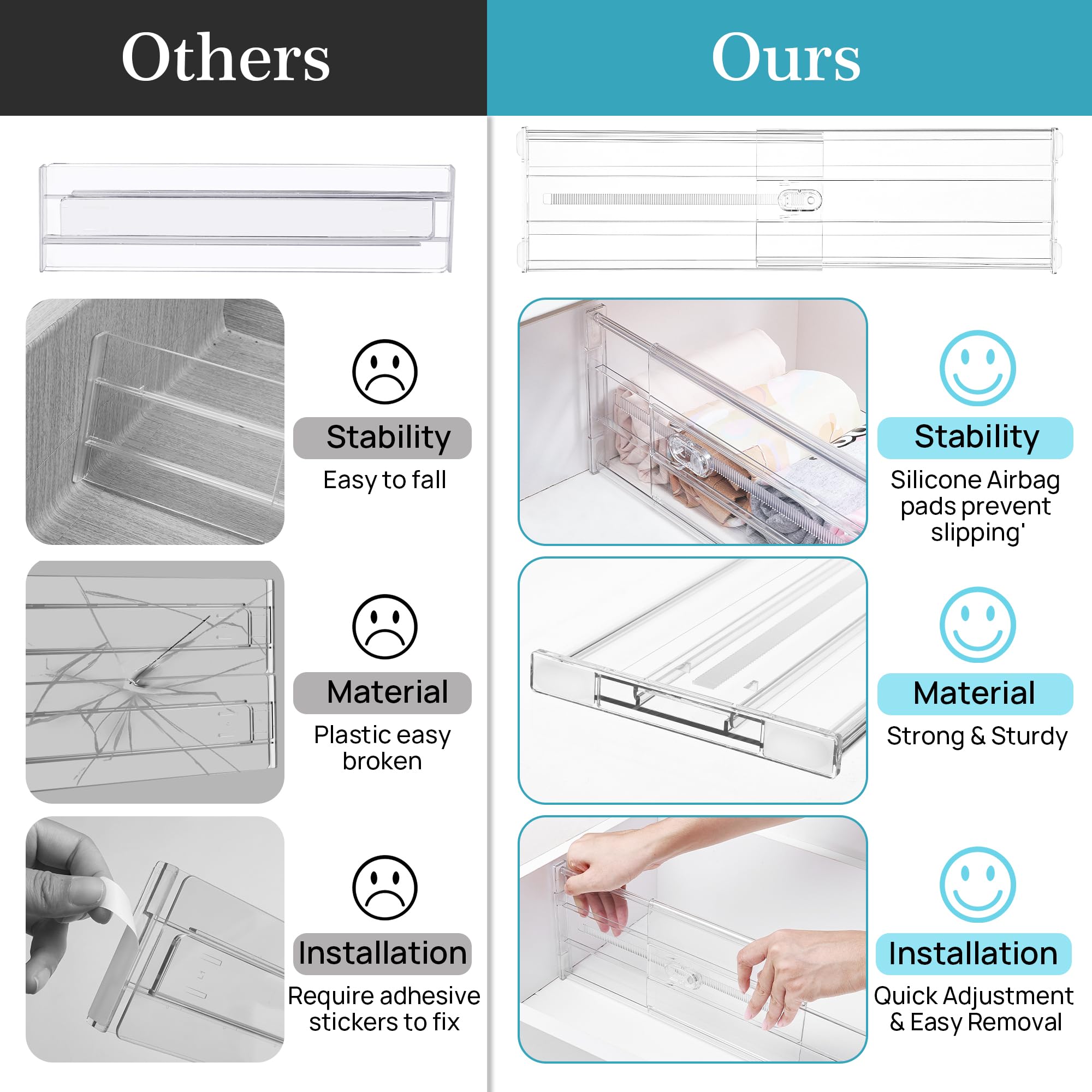 Vtopmart separadores en contexto de cocina, estética y organización diaria