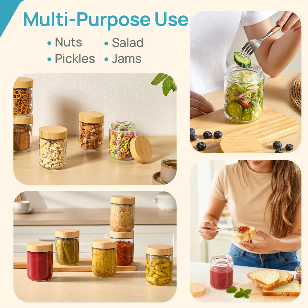 Mesa de desayuno con frascos Vtopmart presentando parfaits elegantes