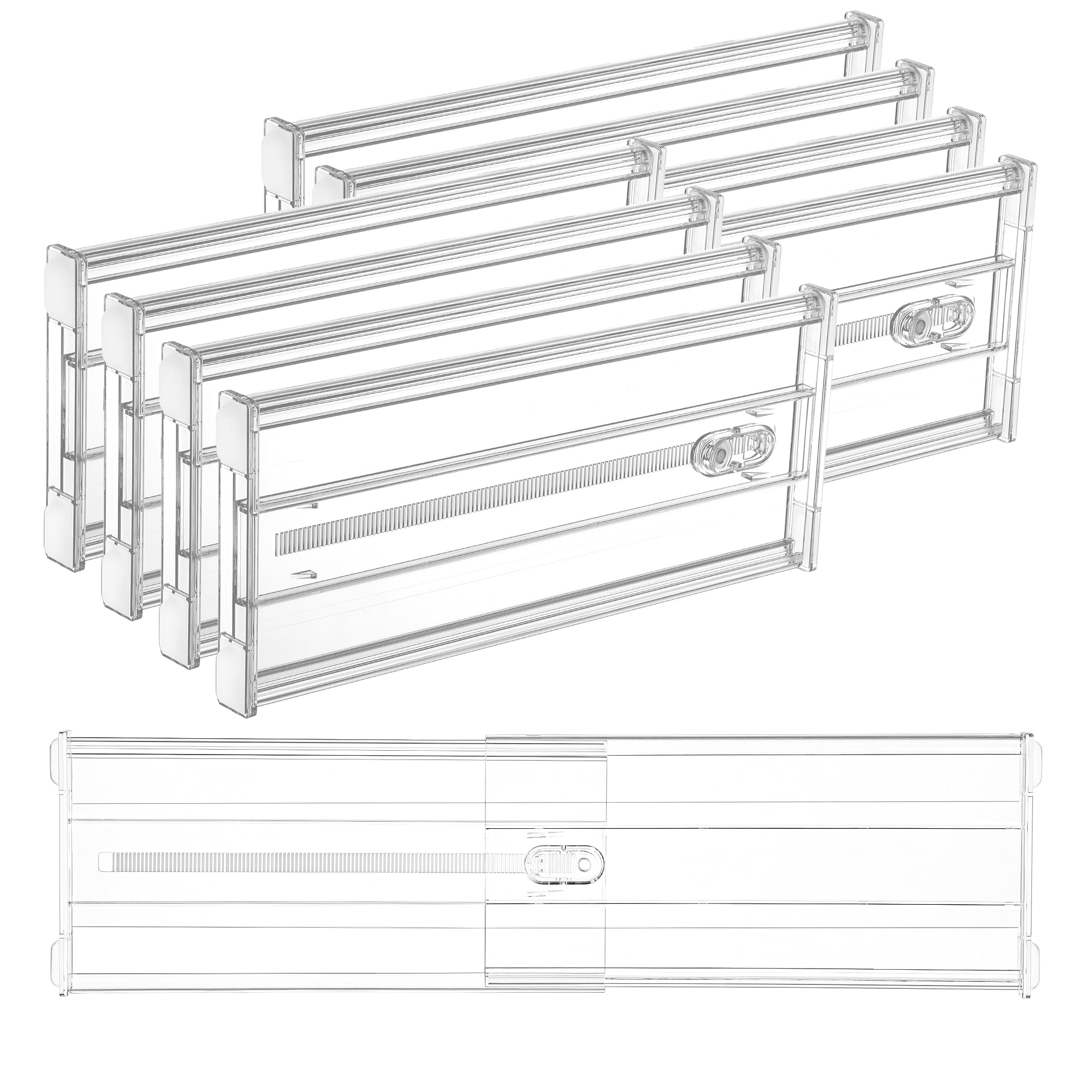 Vtopmart paquete frontal de 8 separadores expandibles, solución orden práctica