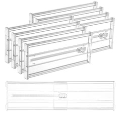 Vtopmart paquete frontal de 8 separadores expandibles, solución orden práctica