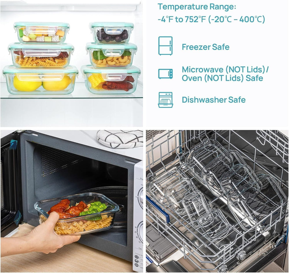 Vtopmart recipientes con comida listos para llevar en mochila, práctico para almuerzos fuera de casa