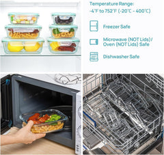 Vtopmart recipientes con comida listos para llevar en mochila, práctico para almuerzos fuera de casa