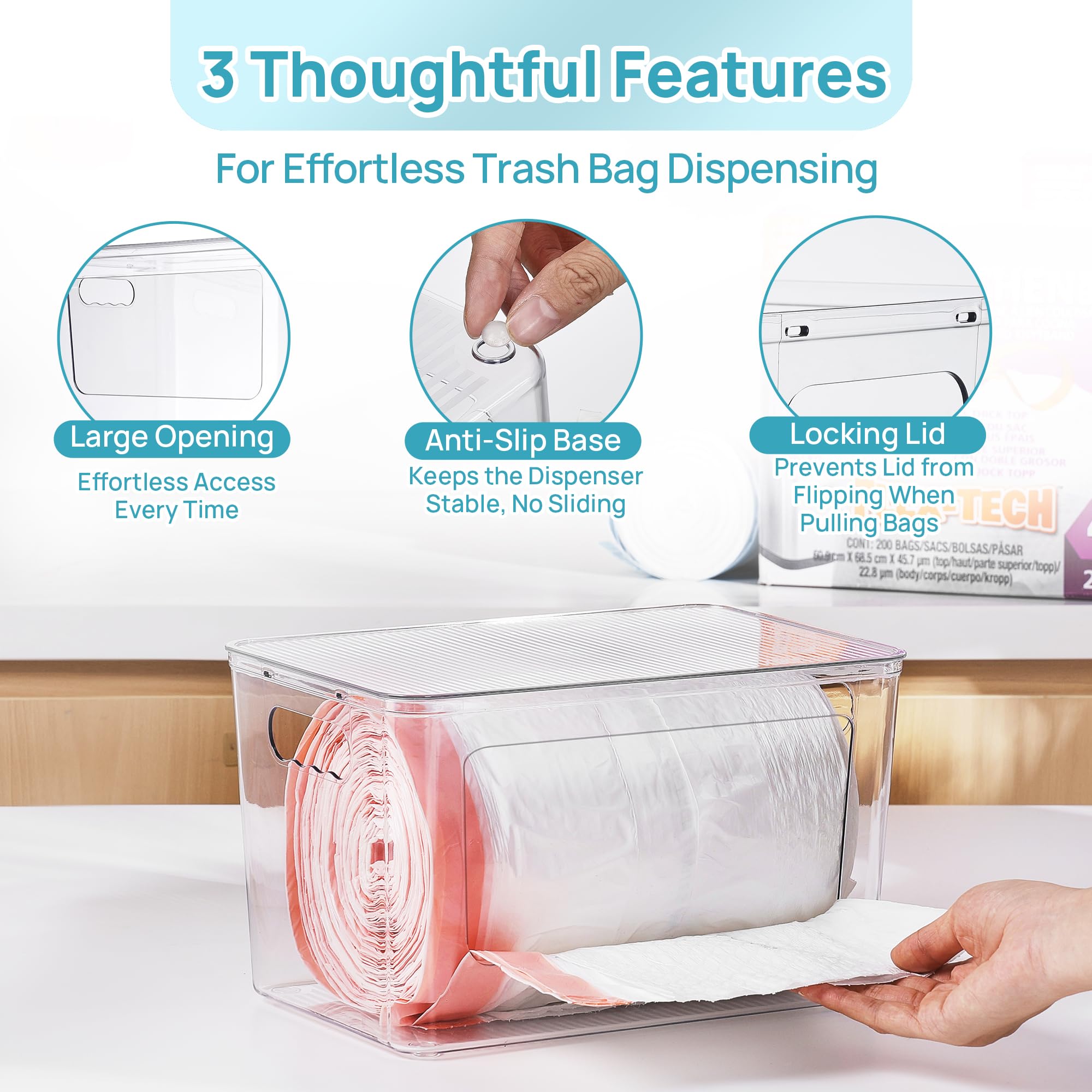 Vtopmart primer plano del material PET duradero que mantiene limpieza