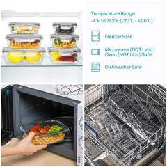 Vtopmart primer plano del vidrio borosilicato resistente y transparente